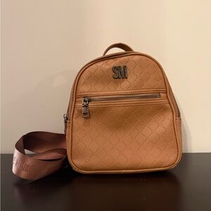 Steve Madden Tan Quilted Mini Backpack